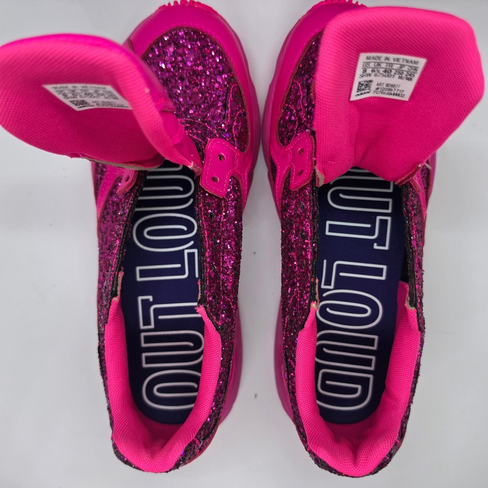 Adidas Originals Women's Falcon Out Loud "Shock Pink Glitter" BD8077 Size 8 - Picture 6 of 11